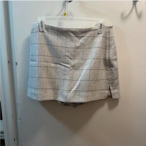Express Gray Checkered Skirt